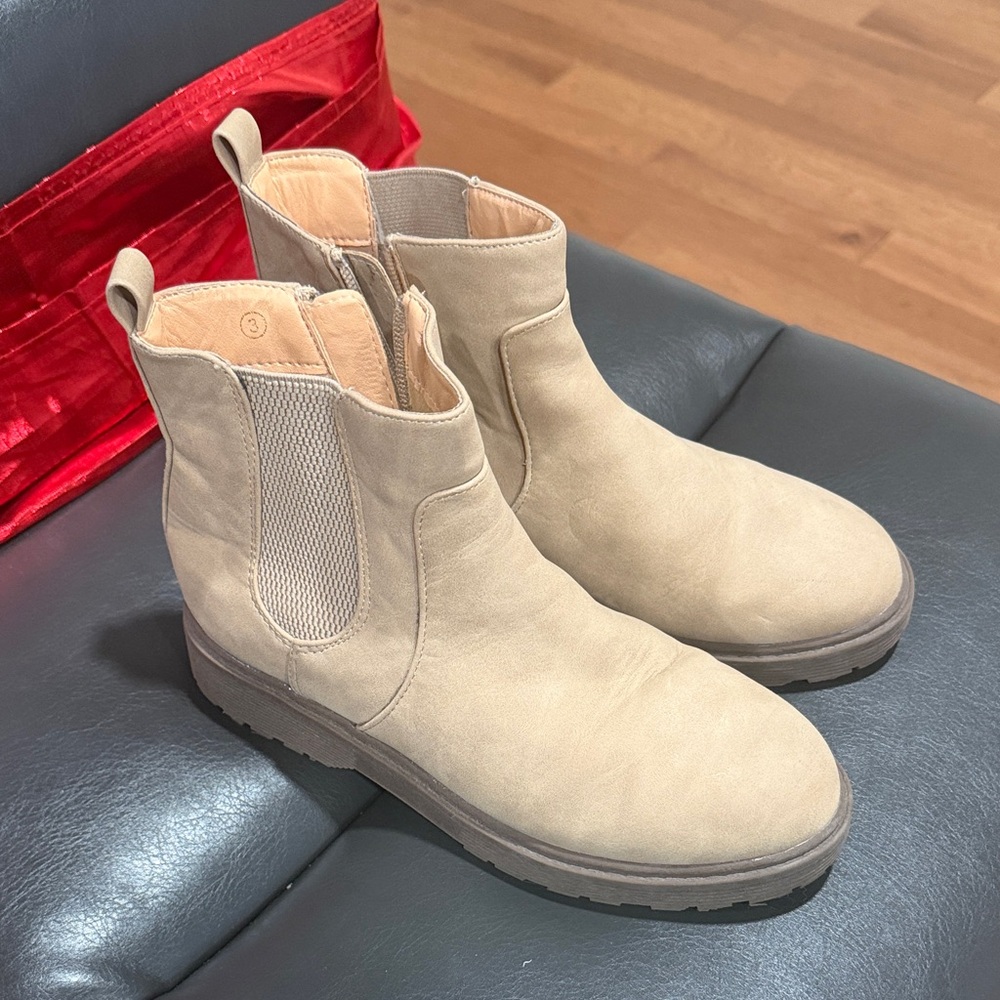 Beige Ankle Boots